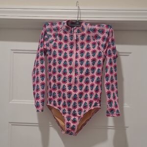 Crewcuts Floral Rashguard in Pink and Blue